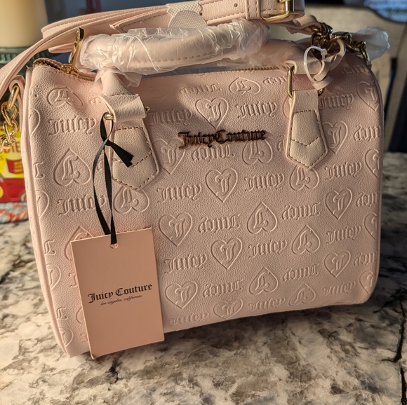 🆕📢📢 Last One... Juicy Couture Heart Embossed Satchel - Picture 9 of 11